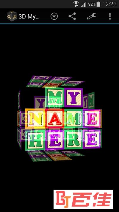 3D My Name Live Wallpaper(我的3D名字壁纸)