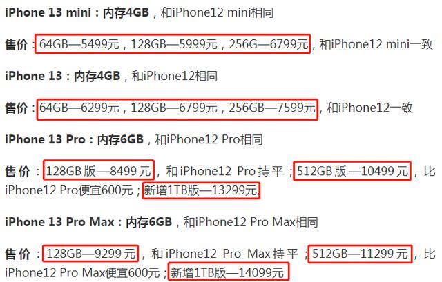 iphone13预计多少钱