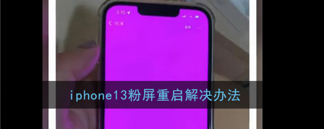 iphone13粉屏重启解决办法
